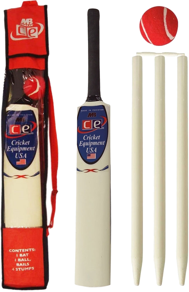 Kids Cricket Bat Ball Stumps and Bag